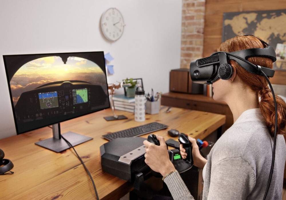 Use a simulator in virtual reality